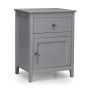 Bedside table, with drawer and cabinet, Multicolored, 48.26 × 63.5 × 38.1 cm
