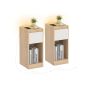 VASAGLE bedside table, 1 drawer and open compartment, 25 × 59.5 × 30 cm