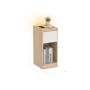 Naktsgaldiņš VASAGLE, 1 atvilktne, LED, USB-A un USB-C, Dzeltena/Balta, 25 × 59,5 × 30 cm