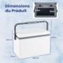 Portable cooler, 12 l, White, 48.5 × 31.5 × 29 cm