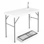 Portable fish cleaning table, foldable, White, 114 × 113 × 59 cm