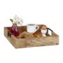 Servēšanas paplāte Relaxdays, 2 rokturi, Brūna/melna, 35 × 7,5 × 35 cm