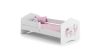 Children's bed Fala with mattress and barrier protection 144 cm x 78 cm x 65 cm, princess with unicorn