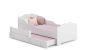 Children's double bed Anna with mattress and safety barrier 164x85x63 / 145x80x15cm