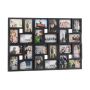 Рамка-коллаж для фотографий Relaxdays, для 24 фотографий, Черная, 86 × 57 × 3 см