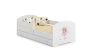 Children's bed Luk with drawer, mattress and barrier protection 144 cm x 77 cm x 56 cm, princess with wings
