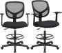 Set of 2 office chairs 64x64x117cm., black