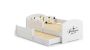 Children's double bed Luk with mattress and safety barrier 164x85x63 / 145x80x15cm, a princess sleeps here