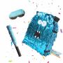 Briesmoņa formas piñata Relaxdays, ar kociņu un acu masku, 49,5 × 49,5 × 10 cm