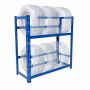 Riepu statīvs Relaxdays, 4–6 riepām, Zils, 85 × 100 × 35 cm