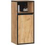 Подвесной шкафчик для ванной VAMI W35, 1 дверца, коричневый/чёрный, 35 × 80 × 30 см
