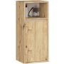 Подвесной шкафчик для ванной VAMI W35, 1 дверца, коричневый/бежевый, 35 × 80 × 30 см