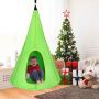 Hanging hammock for children, with a wooden tent, Ø 81.28 × 139.7 cm