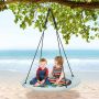 Hanging swing, Plate Ø 101 cm, Blue/black or green/black, Ø 101 × 140–180 cm