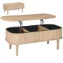 Paceļamais kafijas galdiņš VEVOR CQ-BLWB-SJZ002, 3 slēpti nodalījumi, 100 × 48 × 54,5 cm