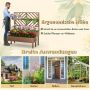 Raised bed, 2 boxes with trellis, Brown, 109 × 62 × 135 cm