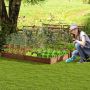 Raised bed, 2 trays, 3 panels, 222 × 110 × 114 cm