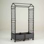 Raised bed, 2 planters, Grey, 154 × 40 × 162 cm