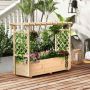 Raised bed, with two side trellises and roof, 148 × 50 × 103 cm