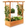 Raised bed with trellis, Orange, 100 × 113.5 × 44 cm