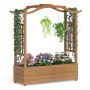 Raised bed, with hanging roof and trellis, 110 × 124 × 40 cm