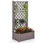 Raised bed, with three-tier trellis, 30 × 18 × 59 in