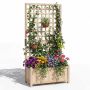 Raised planter, With grid, 76 × 32 × 143 cm