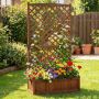 Raised planter, With grid, Brown, 90 × 44.5 × 180.5 cm
