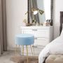 Footstool, Blue, 39.37 × 39.37 × 45.72 cm