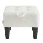 SONGMICS footstool, Cream and black, 40 × 32 × 26 cm