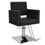 Padded barber chair with 360° rotation, black, adjustable height 95–110 cm, 150 kg