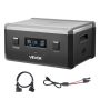 Papildu akumulators VEVOR Q2400BP, 2160 Wh, Melna/pelēka, 38,7 × 27 × 19,6 cm