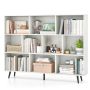 Freestanding bookshelf, 10 compartments, 140 × 107 × 24 cm
