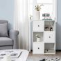 Built-in bookshelf, 3 tiers, 3 drawers, 60 × 89 × 30 cm