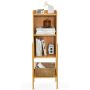 Freestanding bookshelf, 4 shelves, 26.5 × 114.5 × 34.5 cm