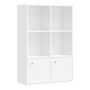 Grīdas grāmatu plaukts VASAGLE LBC33WT, 3 durtiņas, 65,8 × 97,8 × 29 cm