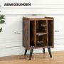 Standing shelf, 4 open shelves, Brown, 43 × 67.5 × 34.5 cm