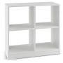 Floating shelf, 4 cubes, 2 anti-tip sets, White, 73 × 73 × 33 cm