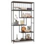 Freestanding shelf, 6 shelves, Brown, 100 × 180 × 30 cm