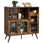 Freestanding kitchen cabinet, With doors, Brown, 100 × 100 × 39.5 cm