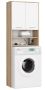 Шкафчик для ванной FIN 2D, коричневый/белый, 64 × 180 × 30 см