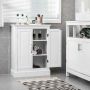 Bathroom cabinet with adjustable shelves, White, 60 × 81 × 32 cm