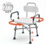 Grozāms dušas krēsls VEVOR FBL650508, Ar roku balstiem un atzveltni, 555 × 875 × 520 mm