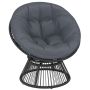 Rotējošs “Papasan” krēsls, ar spilvenu, Pelēks, 93 × 87 × 81 cm
