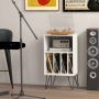 Turntable stand, 3 levels, 4 partitions, White, 48 × 88 × 40 cm