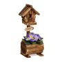 Putnu mājiņa ar puķu poda turētāju Relaxdays, 15 × 41 × 15 cm