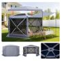 Lapene-telts VEVOR FY12X12Smoky Gray-6, 6 sienas, Pelēka, 3,6 × 3,6 × 2,2 m