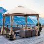 Gazebo, with double ventilation and mesh, 304.8 × 304.8 × 280.42 cm