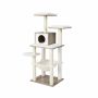 Modern cat scratching post 138cm high, grey-white