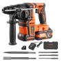 Перфоратор VEVOR BL-DC2008/20V-MT, 20 В с аккумулятором и зарядным устройством, 45 × 32 × 15 см